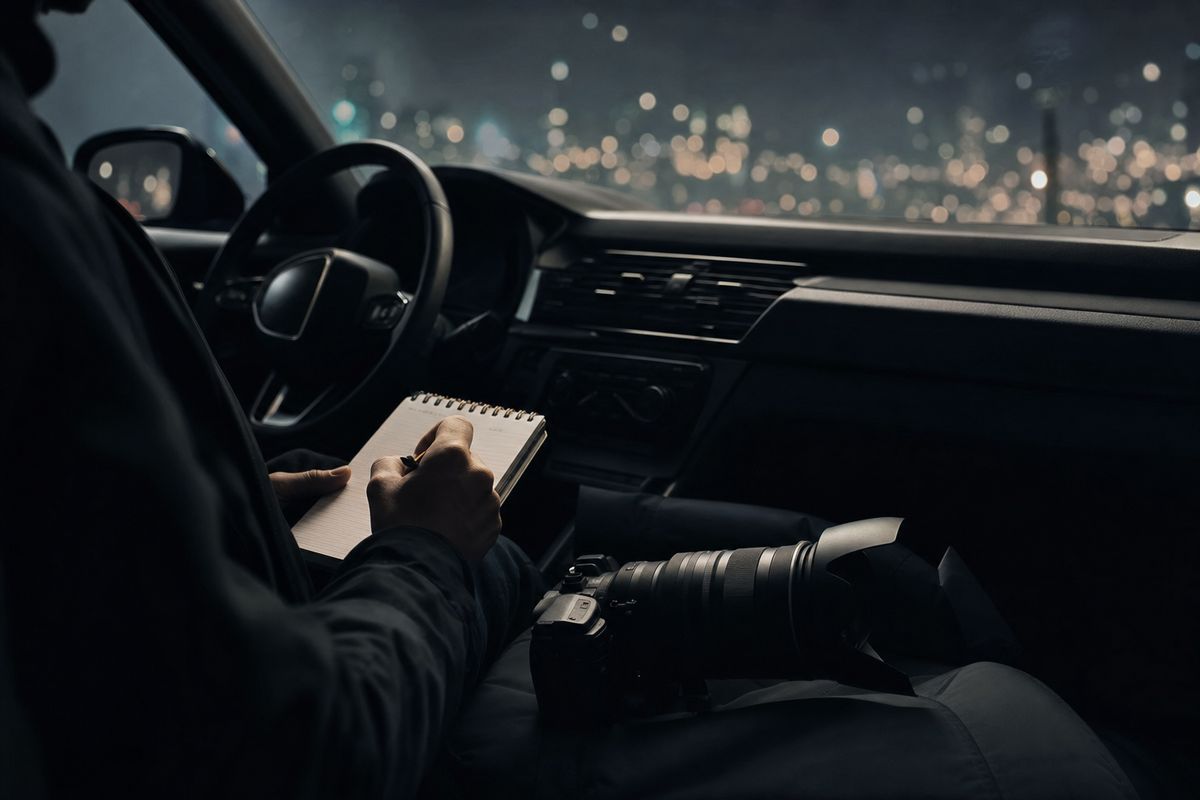 Discreet night surveillance operation in London
